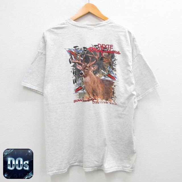 00s 半袖Tシャツ シカ グレー XL | 古着