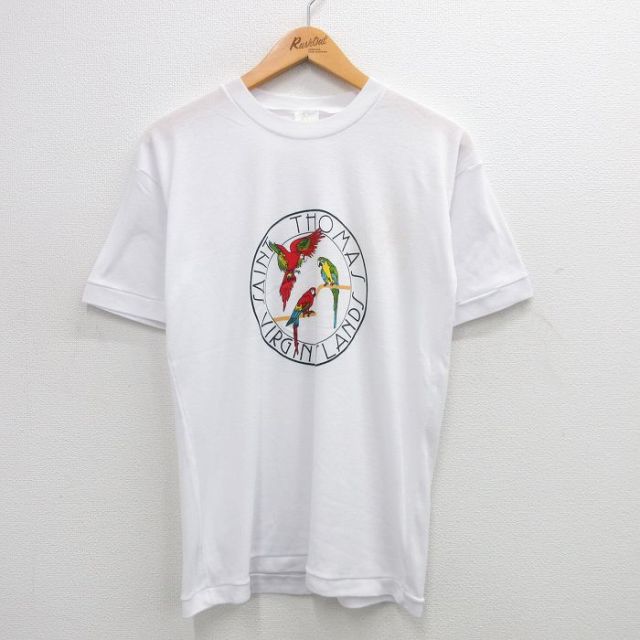 90s 半袖Tシャツ オウム ホワイト M | 古着