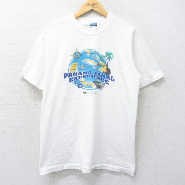 90s 半袖Tシャツ PANAMA CANAL ホワイト XL | 古着