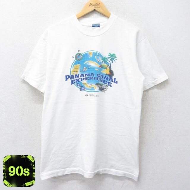 90s 半袖Tシャツ PANAMA CANAL ホワイト XL | 古着