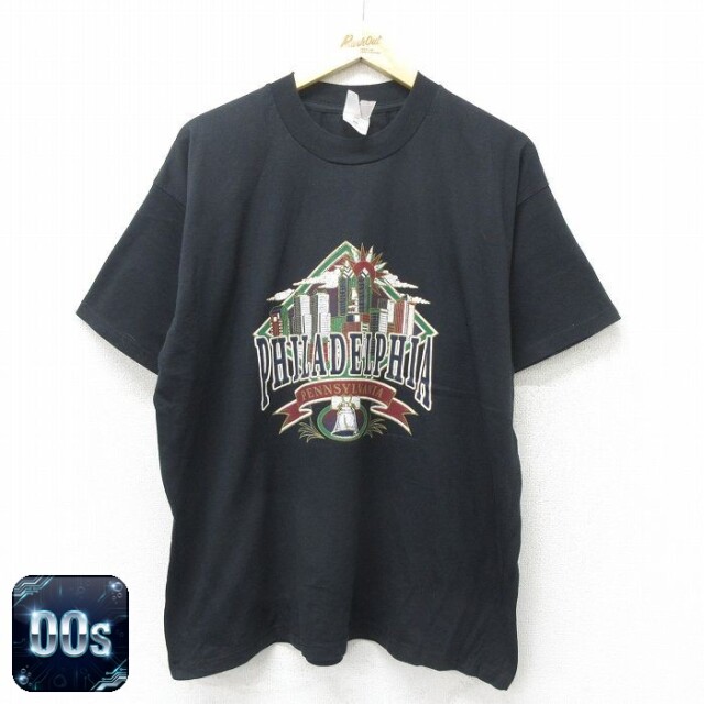 【50%OFF】フルーツオブザルーム 00s 半袖Tシャツ フィラデルフィア ブラック XL | 古着