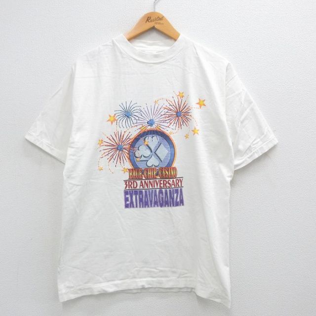 ブルーチップ 90s 半袖Tシャツ カジノ ホワイト L | 古着