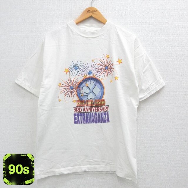 ブルーチップ 90s 半袖Tシャツ カジノ ホワイト L | 古着