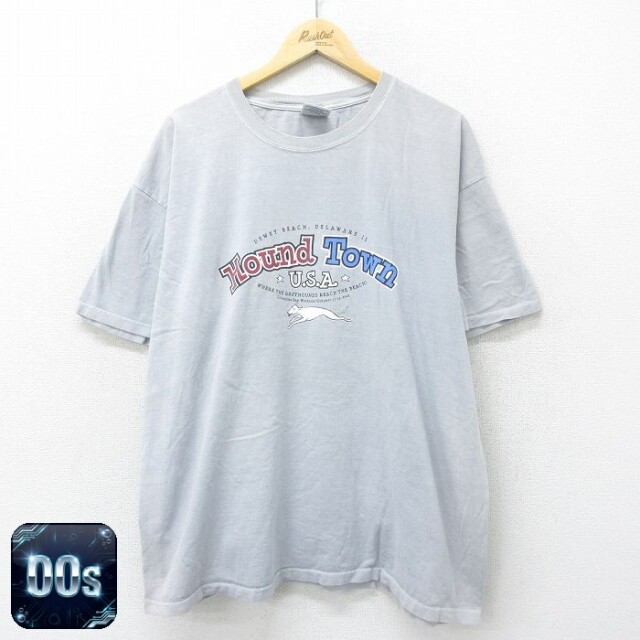 00s 半袖Tシャツ 犬 グレー メンズXL相当 | 古着