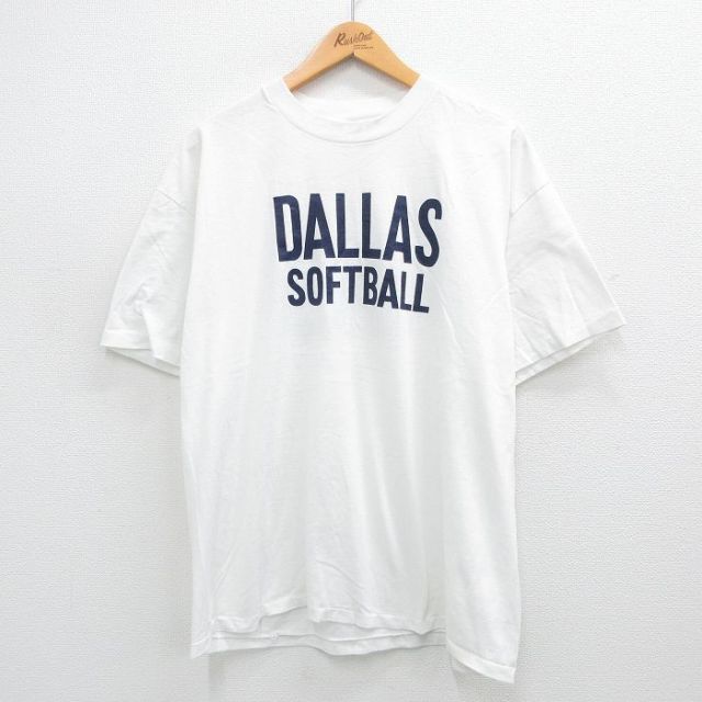 ヘインズ 00s 半袖Tシャツ ソフトボール ホワイト XL | 古着