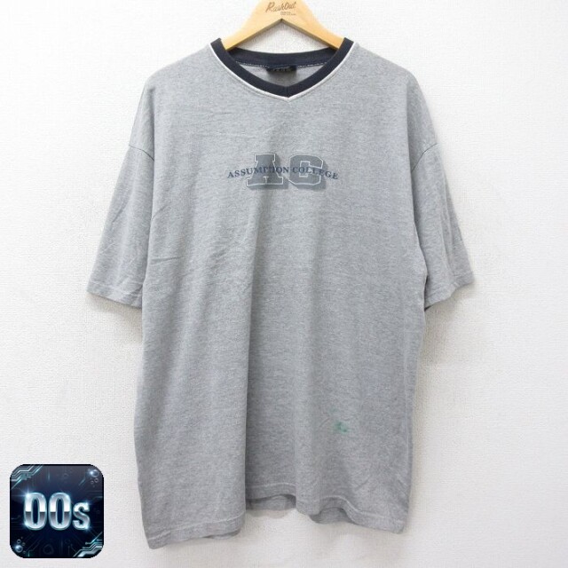 ジャンスポーツ 00s 半袖Tシャツ ASSUMPTION グレー XL | 古着
