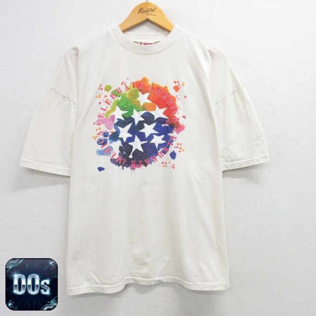 00s 半袖Tシャツ 星 生成り XL | 古着