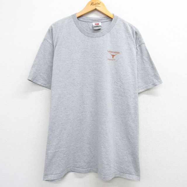 【50%OFF】ナイキ 00s 半袖Tシャツ ロングホーン グレー XL | 古着