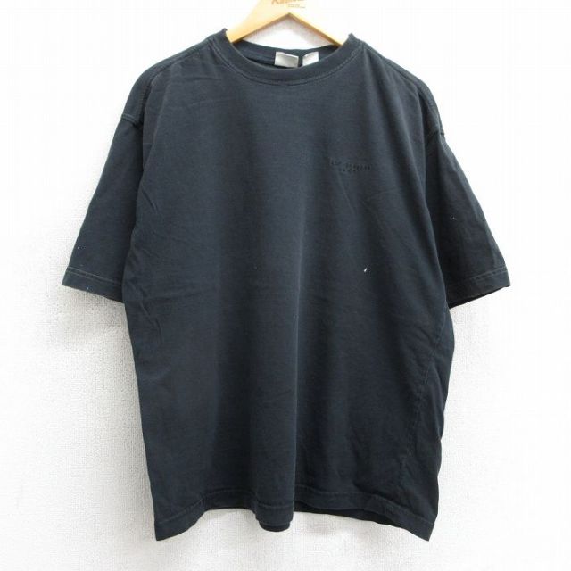 XL★古着 リーバイス Levis 半袖 ビンテージ Tシャツ メンズ 90年代 90s ワンポイントロゴ コットン クルーネック 黒 ブラック 25mar29 中古