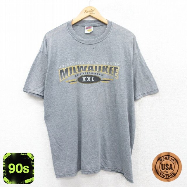 90s 半袖Tシャツ MILWAUKEE グレー XL | 古着