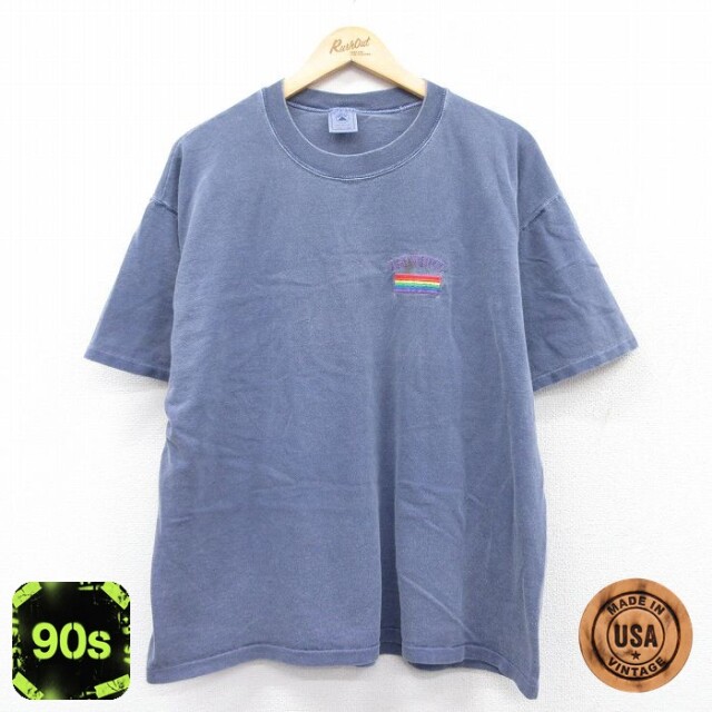 90s 半袖Tシャツ OGUNOUIT ネイビー XL | 古着