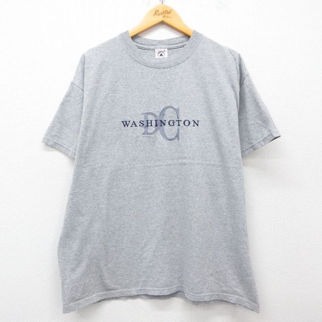 00s 半袖Tシャツ ワシントンDC グレー霜降り XL | 古着