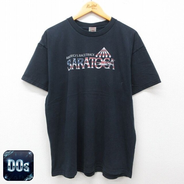 フルーツオブザルーム 00s 半袖Tシャツ SARATOGA ブラック XL | 古着