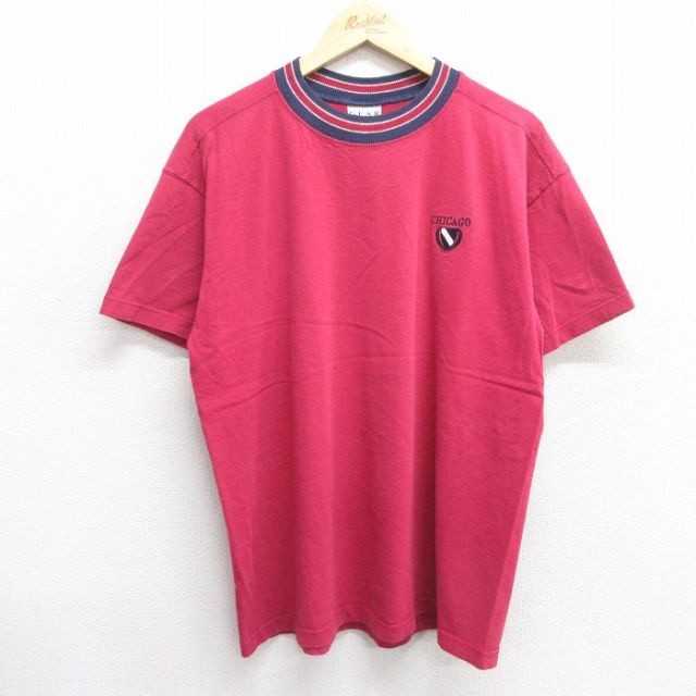 シカゴ 90s 半袖Tシャツ バーガンディ L | 古着