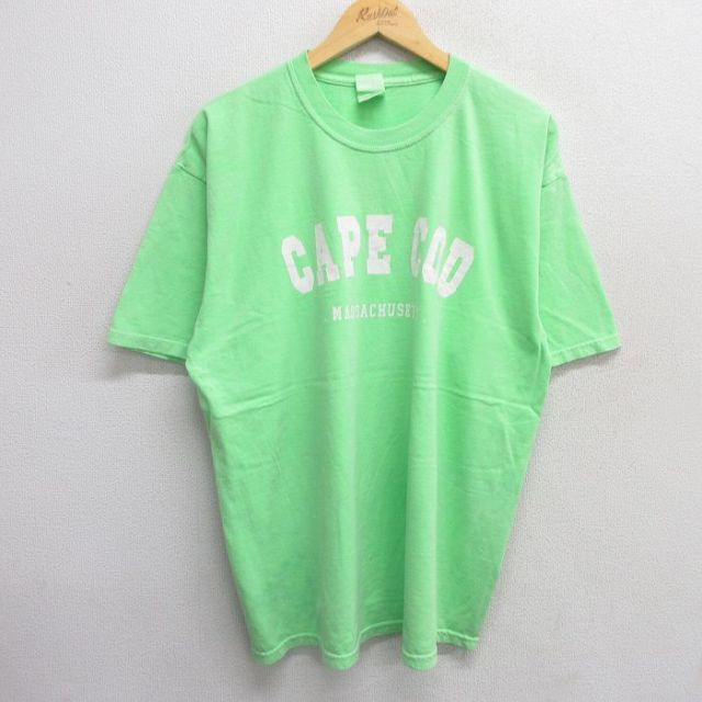 【50%OFF】XL★古着 半袖 ビンテージ Tシャツ メンズ 00年代 00s ケープコッド コットン クルーネック 薄緑 グリーン 25apr03 中古