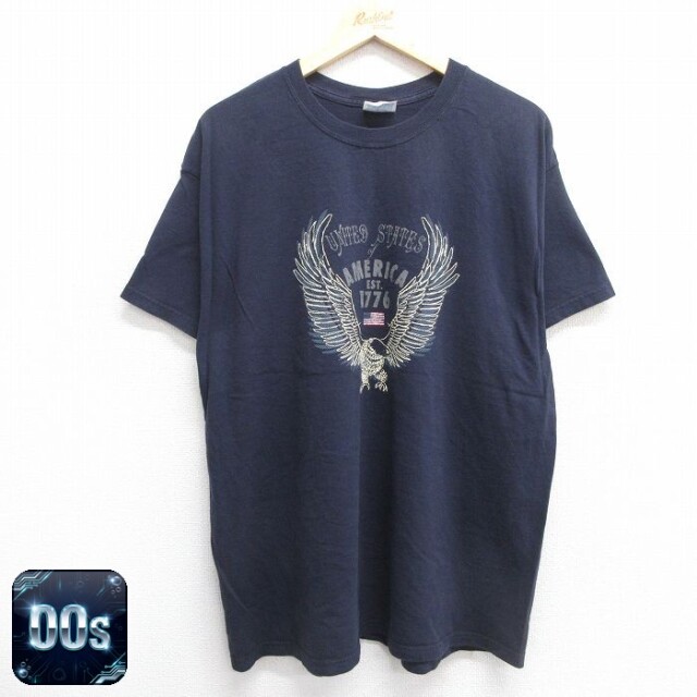 ヘインズ 00s 半袖Tシャツ ワシ ネイビー XL | 古着