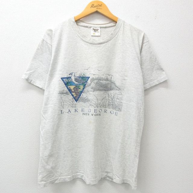90s 半袖Tシャツ レイクジョージ グレー XL | 古着