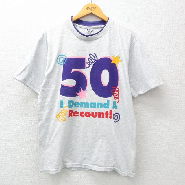 【50%OFF】90s 半袖Tシャツ 霜降り グレー L | 古着