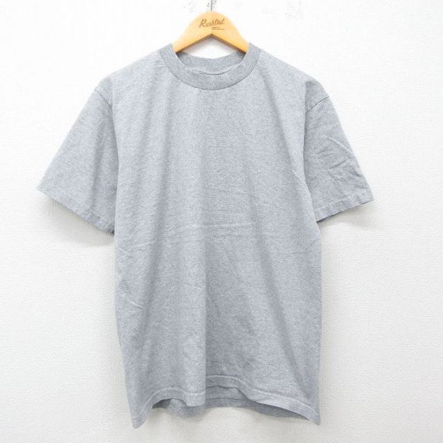 L★古着 プロクラブ 半袖 ビンテージ Tシャツ メンズ 00年代 00s 無地 クルーネック グレー 霜降り 25apr04 中古