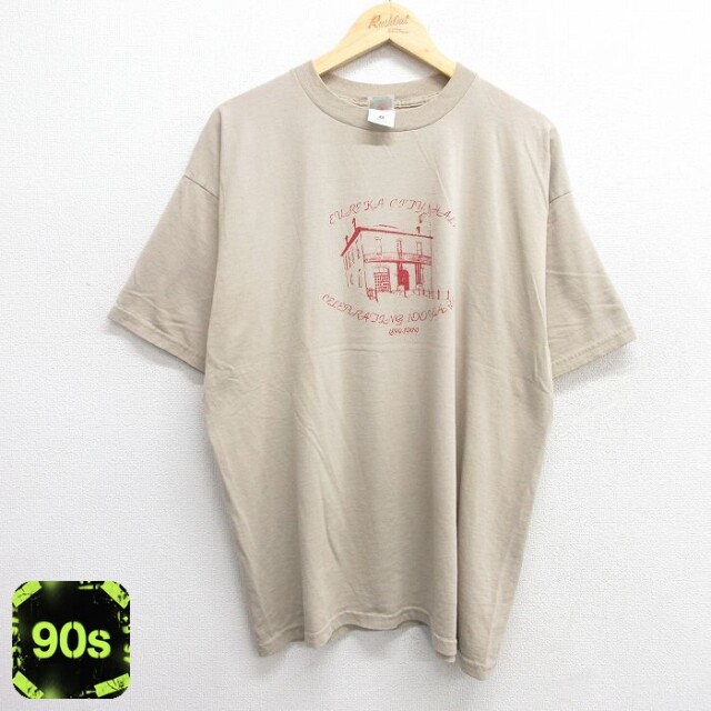 フルーツオブザルーム 90s 半袖Tシャツ 建物 カーキ XL | 古着