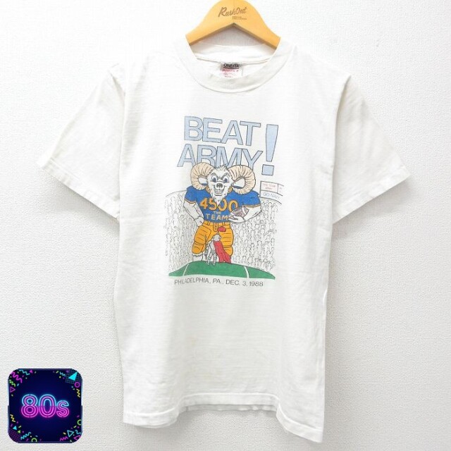 オニータ 80s 半袖Tシャツ フットボール ホワイト M | 古着