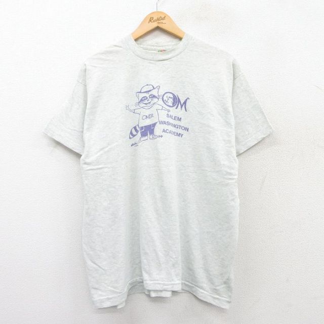 フルーツオブザルーム 90s 半袖Tシャツ ワシントン グレー XL | 古着