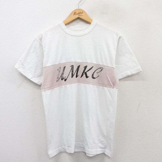 【50%OFF】90s 半袖Tシャツ UMKE ツートンカラー ホワイト S | 古着
