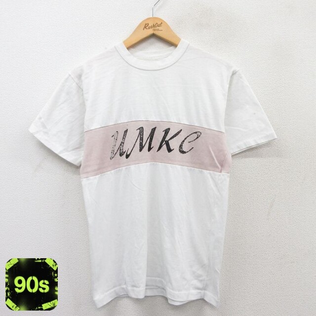 【50%OFF】90s 半袖Tシャツ UMKE ツートンカラー ホワイト S | 古着