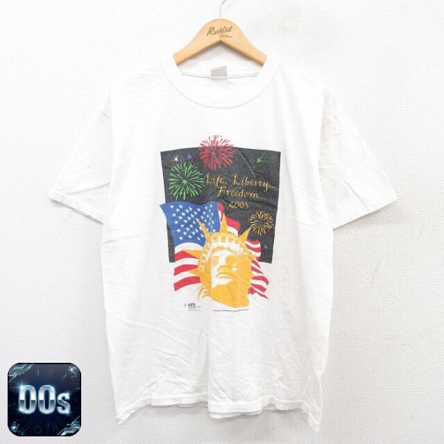 00s 半袖Tシャツ 自由の女神 ホワイト L | 古着