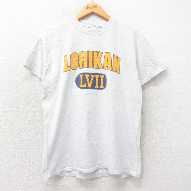 M★古着 半袖 ビンテージ Tシャツ メンズ 00年代 00s LOHIKAN CAMP クルーネック 薄グレー 霜降り 25apr07 中古
