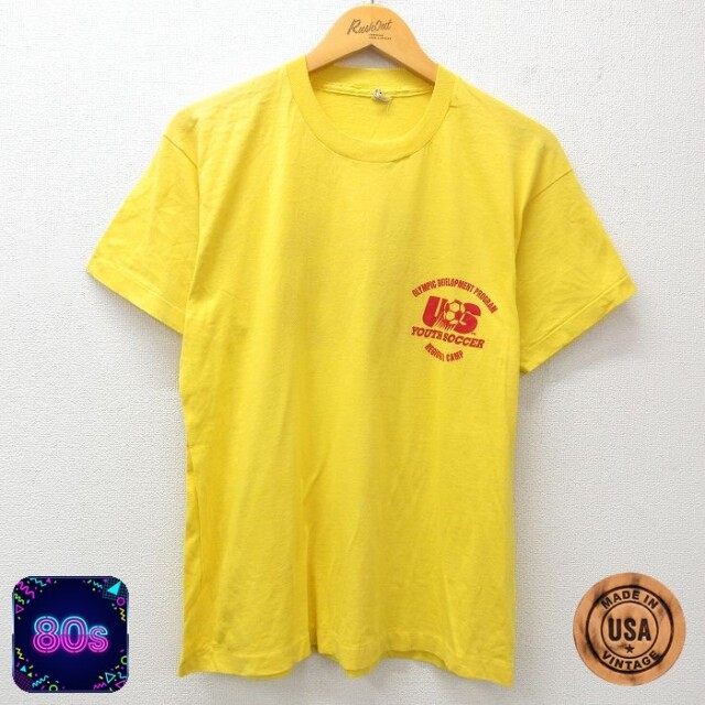 スクリーンスターズ 80s 半袖Tシャツ サッカー イエロー L | 古着