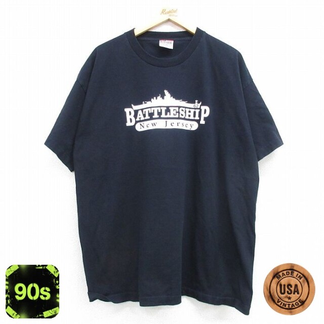 90s 半袖Tシャツ BATTLESHIP ブラック XL | 古着