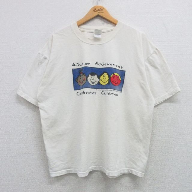 XL★古着 半袖 ビンテージ Tシャツ メンズ 00年代 00s children コットン クルーネック 白 ホワイト 25apr08 中古