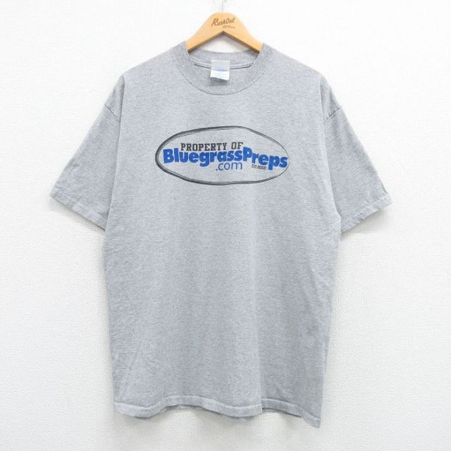 XL★古着 半袖 ビンテージ Tシャツ メンズ 00年代 00s Bluegrass Preps クルーネック グレー 霜降り 25apr08 中古