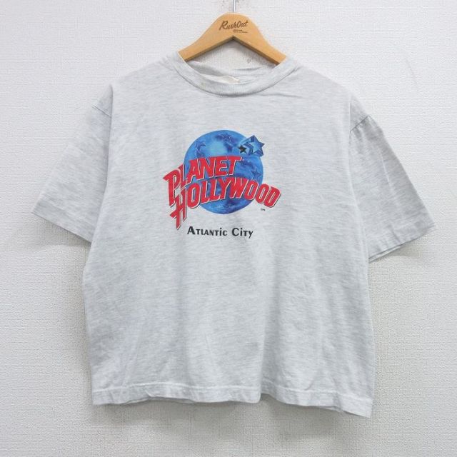 プラネットハリウッド 90s 半袖Tシャツ 霜降り グレー L | 古着