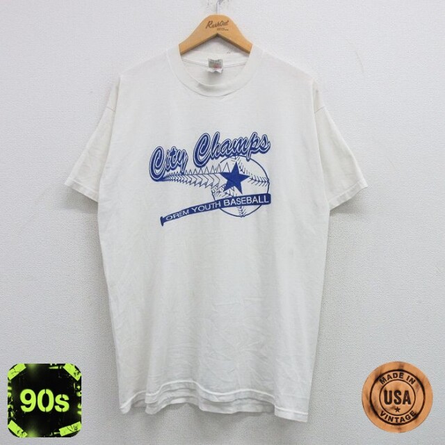 フルーツオブザルーム 90s 半袖Tシャツ 野球 ホワイト XL | 古着