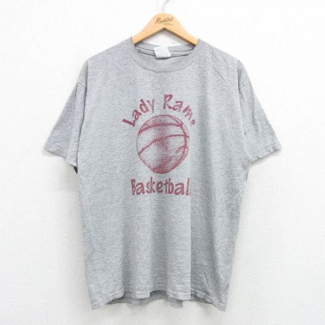 00s 半袖Tシャツ バスケットボール グレー L | 古着