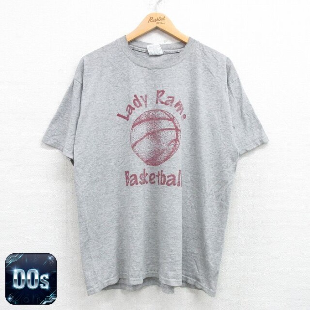 00s 半袖Tシャツ バスケットボール グレー L | 古着