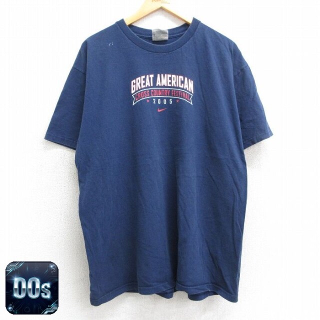 ナイキ 00s 半袖Tシャツ GREAT AMERCAN ネイビー XL | 古着