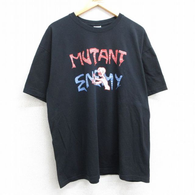 XL★古着 半袖 ビンテージ Tシャツ メンズ 00年代 00s ミュータントエネミー クルーネック 黒 ブラック 25apr10 中古