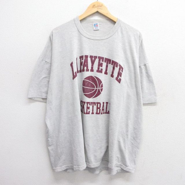 ラッセル 80s 半袖Tシャツ バスケットボール グレー XL | 古着