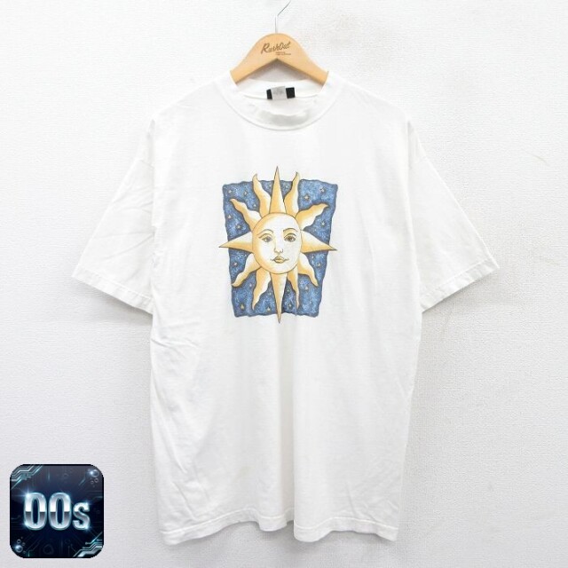 00s 半袖Tシャツ 太陽 ホワイト XL | 古着