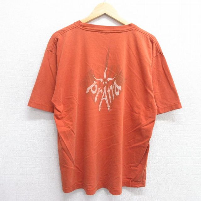 XL★古着 半袖 ビンテージ Tシャツ メンズ 00年代 00s プラナ PrAna クルーネック オレンジ 【spe】 25apr15 中古