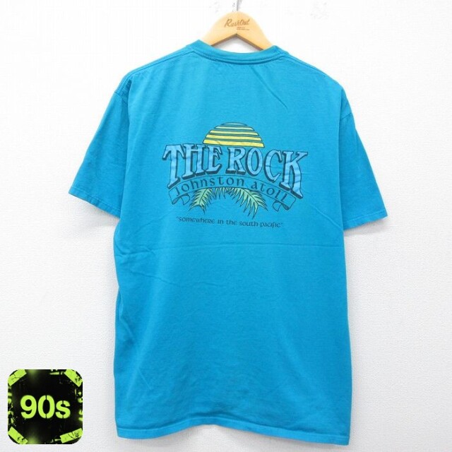 ジャージーズ 90s 半袖Tシャツ THE ROCK ライトブルー XL | 古着