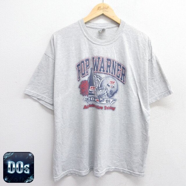 【50%OFF】ジャージーズ 00s 半袖Tシャツ POP WARNER グレー XL | 古着