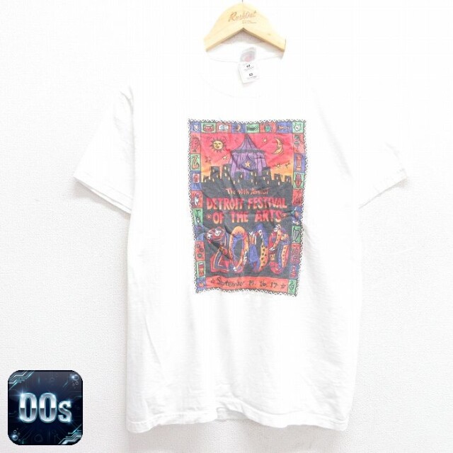 フルーツオブザルーム 00s 半袖Tシャツ デトロイト ホワイト M | 古着