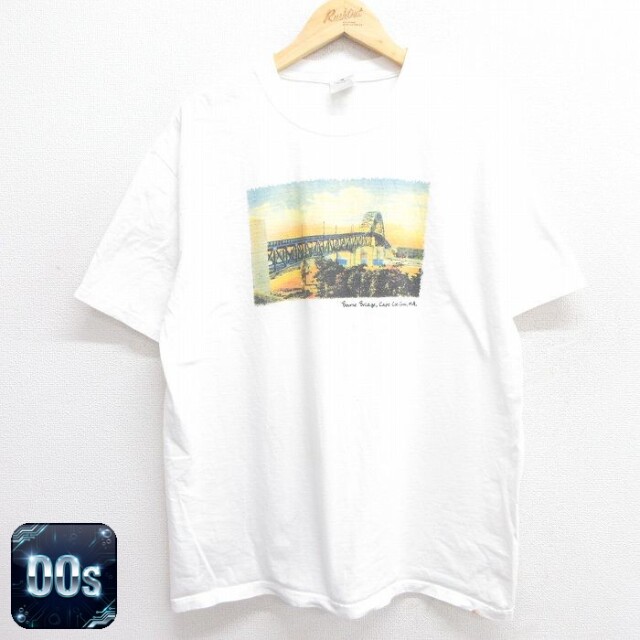 00s 半袖Tシャツ ボーン橋 ホワイト XL | 古着