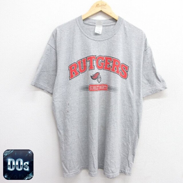 00s 半袖Tシャツ RUTGERS グレー霜降り XL | 古着