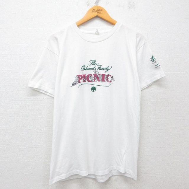 90s 半袖Tシャツ ピクニック ホワイト L | 古着