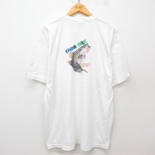 00s 半袖Tシャツ 魚 ホワイト XL | 古着